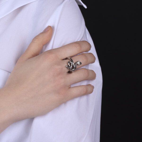 Anello Serpente Pietra Naturale - immagine 3
