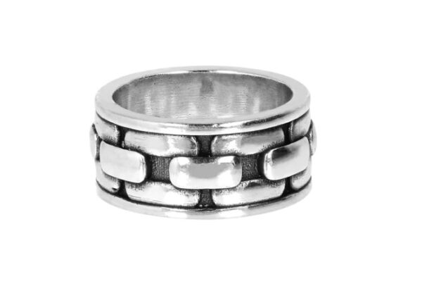 Anello a Fascia con Trama Catena