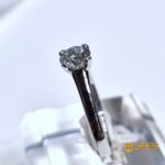 Anello oro bianco kt 18 solitario diamante - immagine 6