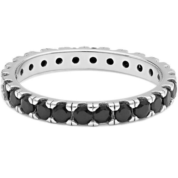 Anello Argento 925, Zirconi neri Uomo Comete UAN12