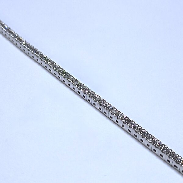 Bracciale oro bianco 18 kt Tennis 62 pietre - immagine 4