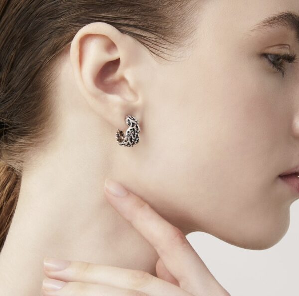 Orecchini argento 925 coral piccoli - immagine 2