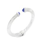 Bracciale Argento 925 rigido cristalli blu Giovann