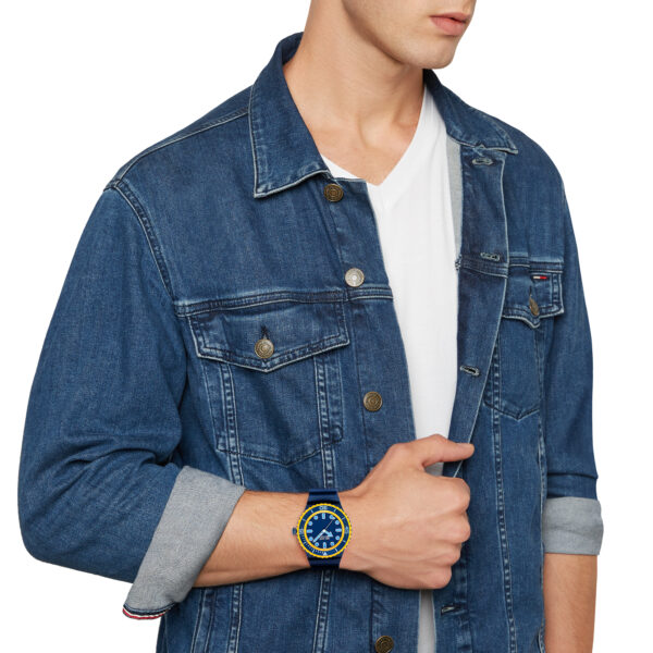 Orologio silicone Master Blue/Yellow  Hip Hop - immagine 3