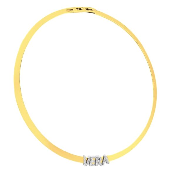 Collana acciaio gold rigida 2Much Jewels
