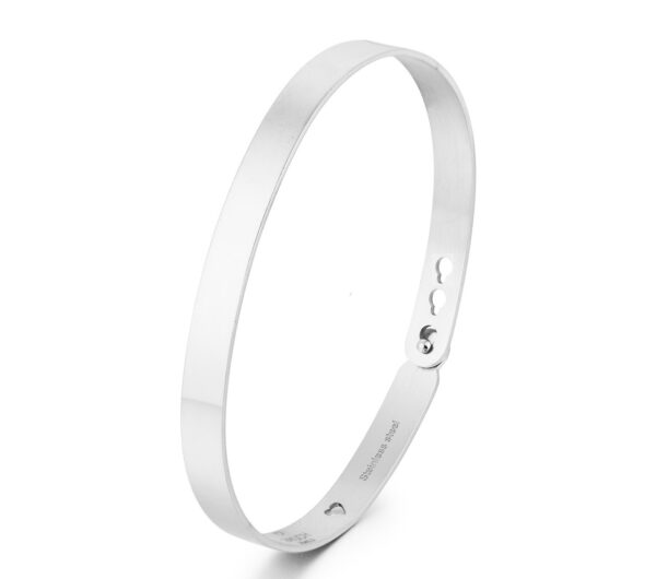 Bracciale acciaio rigido silver 2Much Jewels