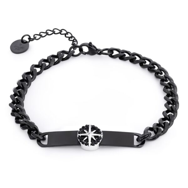 Bracciale acciaio groumette pvd black  2Much Jewel