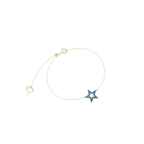 Bracciale oro giallo 18 kt  stella traforato