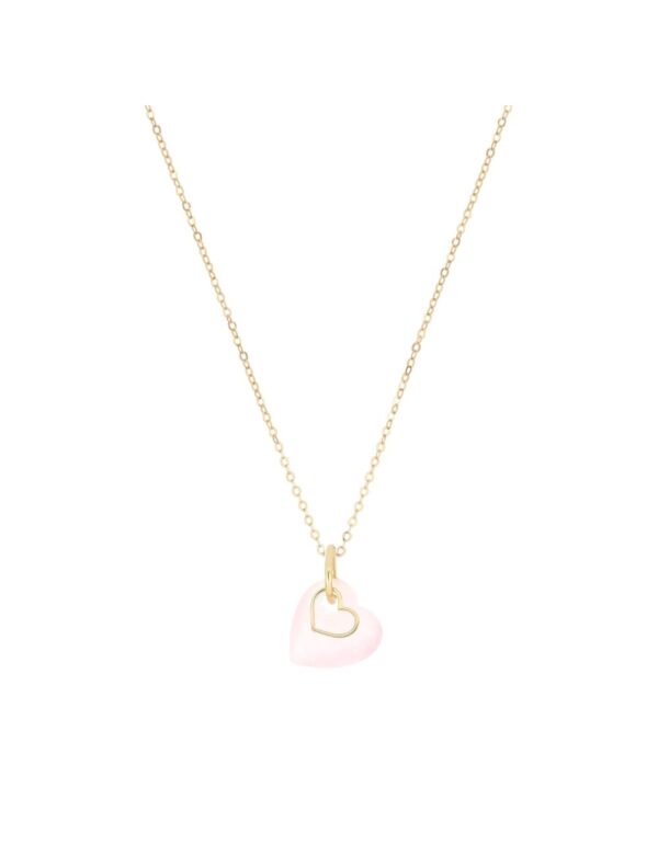 Girogola oro giallo 18 kt battito cuore rosa Giada