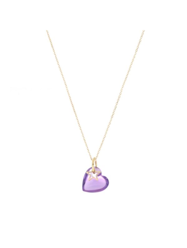 Girogola oro giallo 18 kt battito cuore Viola
