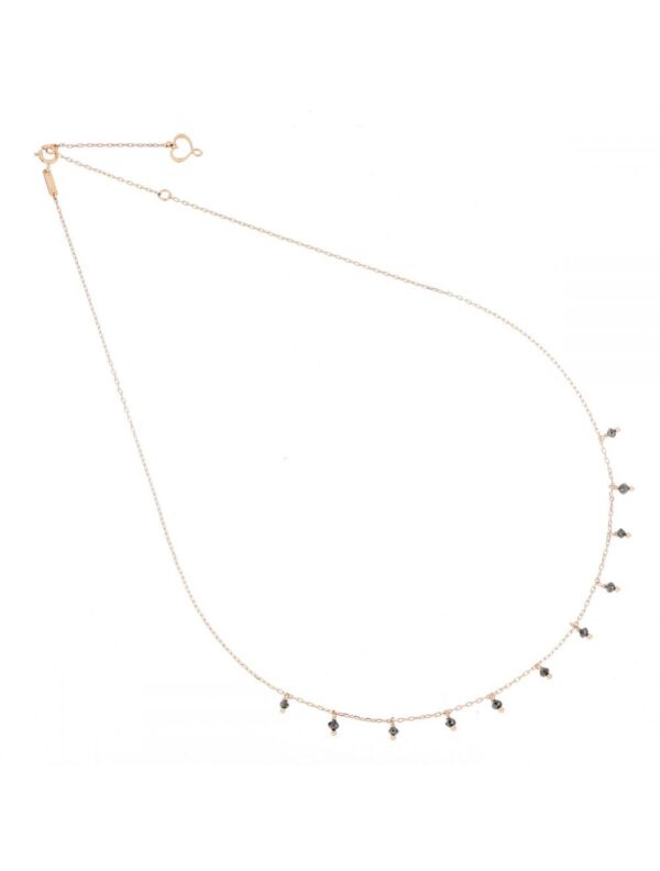 Girogola oro rosa 18 kt diamanti pendenti neri