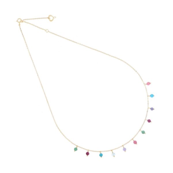 Girogola oro giallo 18 kt pietre multcolor pendent