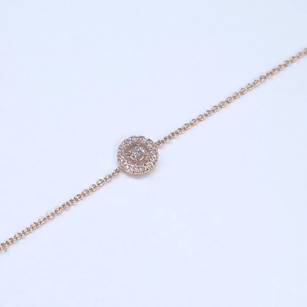 Bracciale oro rosa 18 kt con diamanti