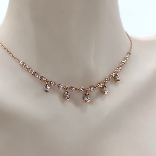 Girogola oro rosa 18 kt morbido diamanti - immagine 2
