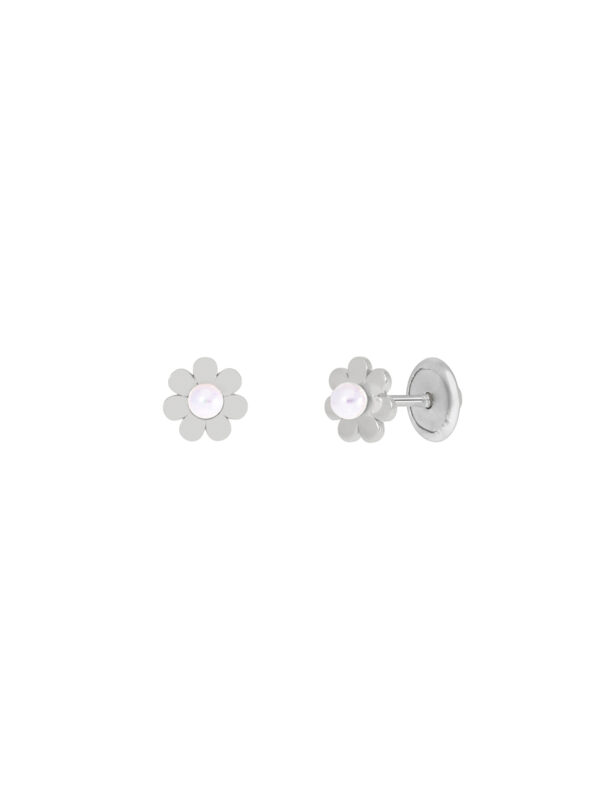 Orecchini argento 925 margherita perla Marea