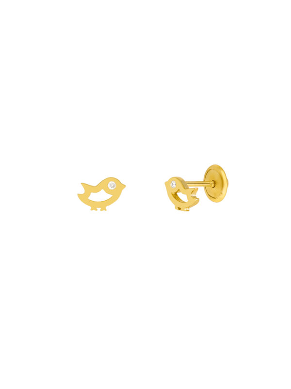 Orecchini argento 925 pulcino placcata oro 18kt  z