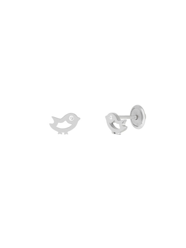 Orecchini argento 925 pulcino zircone Marea