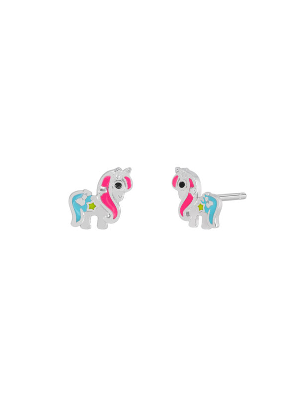 Orecchini argento 925 unicorno Marea