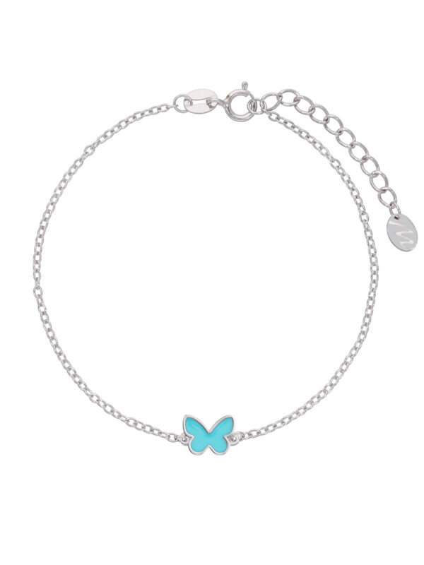 Bracciale Argento 925 farfalla azzurra Marea