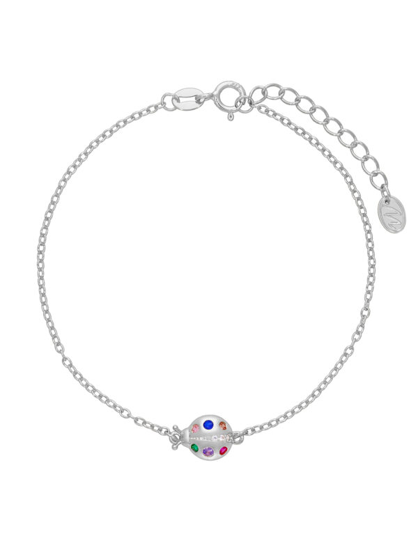 Bracciale Argento 925 coccinella zirconi multicolo