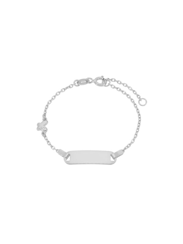 Bracciale Argento 925 targhetta e farfalle Marea