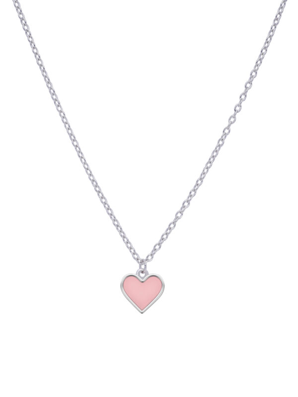 Collana argento 925 cuore rosa Marea