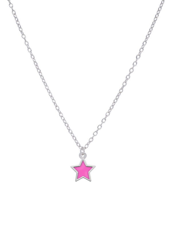 Collana argento 925 stella rosa Marea