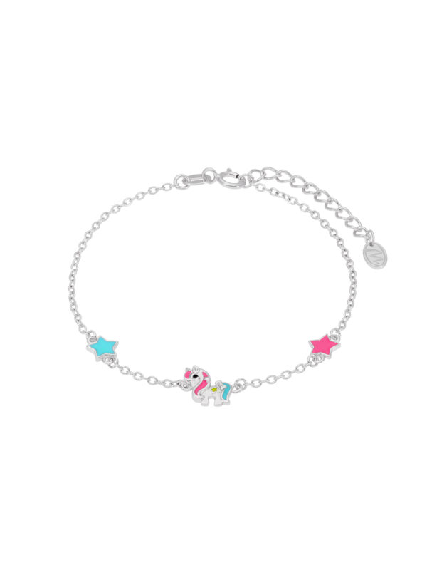 Bracciale Argento 925 2 stelle e cavallo  Marea