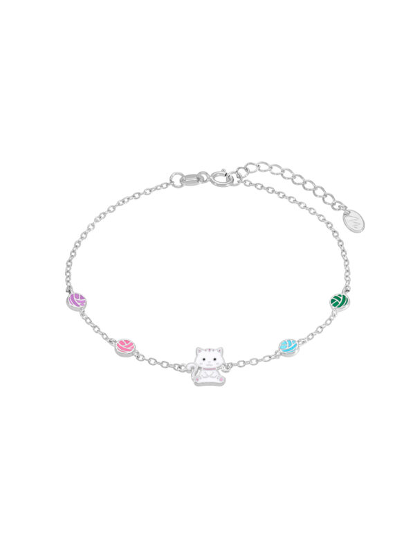 Bracciale Argento 925 2 bimba gattino Marea