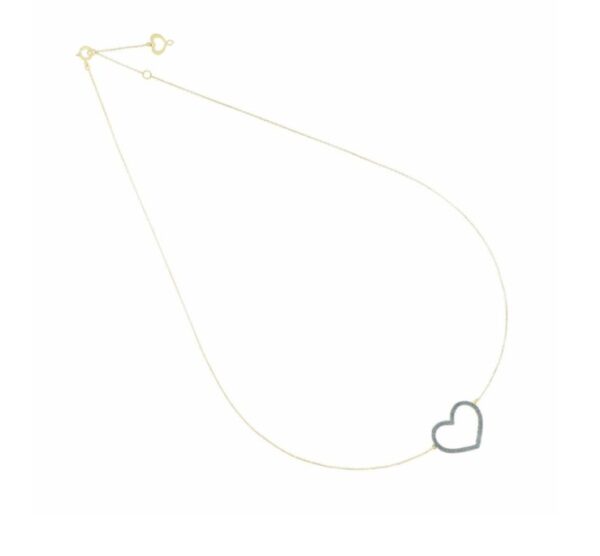 Girocollo oro giallo 18 kt Cuore medio maman polv